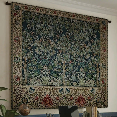 Tree of Life William Morris Horizontal Belgian Wall Tapestry