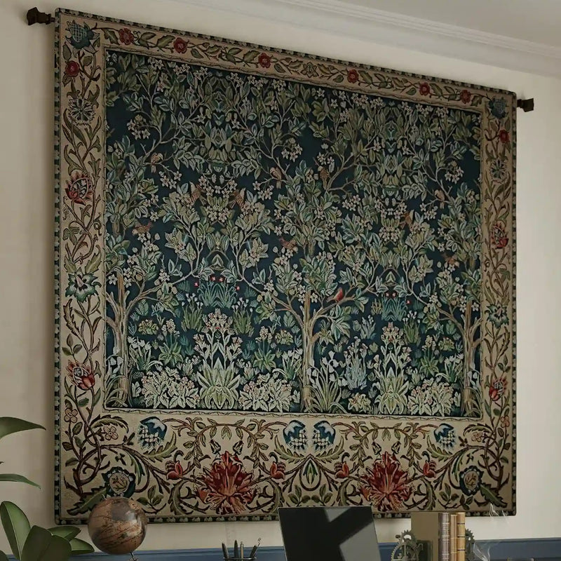 Tree of Life William Morris Horizontal Belgian Wall Tapestry