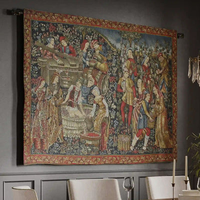 Medieval Product of the Vine French Wall Tapestry