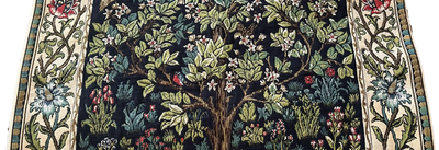 Tree of Life Green William Morris Belgian Wall Tapestry