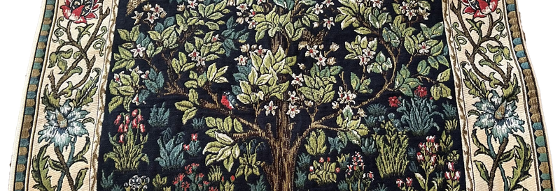 Tree of Life Green William Morris Belgian Wall Tapestry