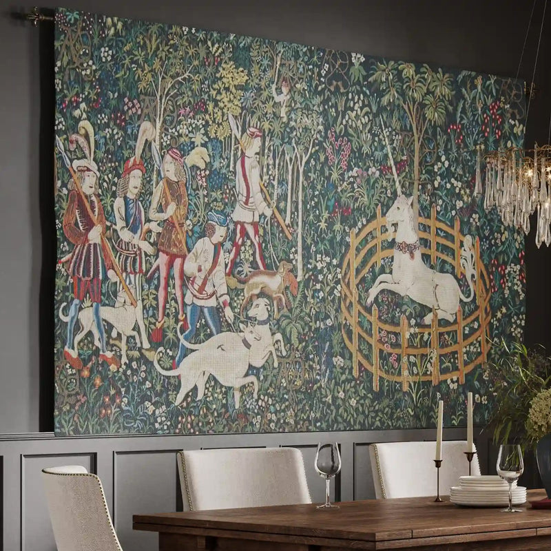 Unicorn Hunt & Capture Belgian Wall Tapestry