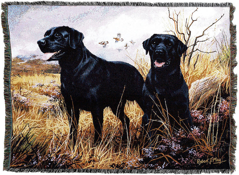 Labrador Retriever Black Throw