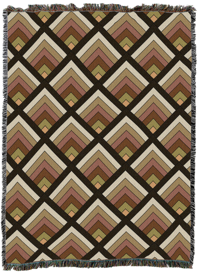 Log Cabin Window Autumn Throw