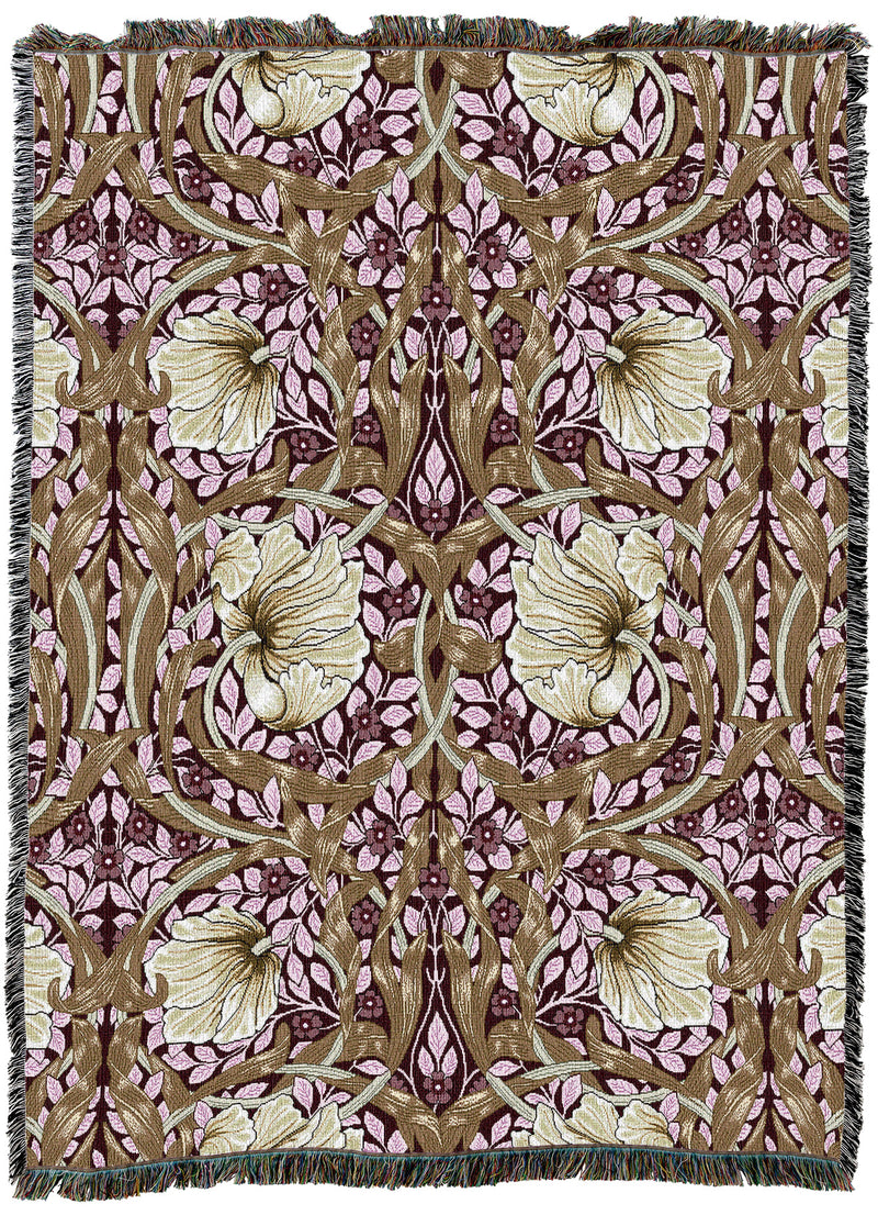 William Morris Pimpernel Raspberry Throw