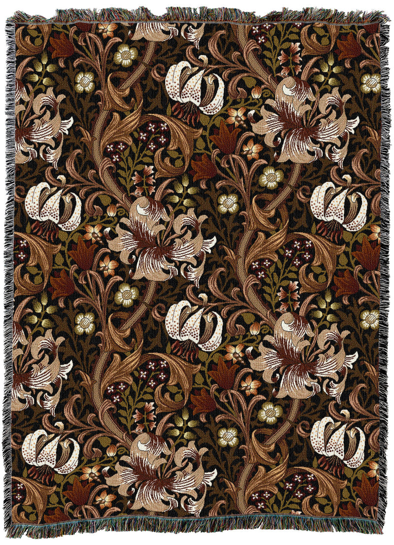 William Morris Golden Lily Sienna Throw