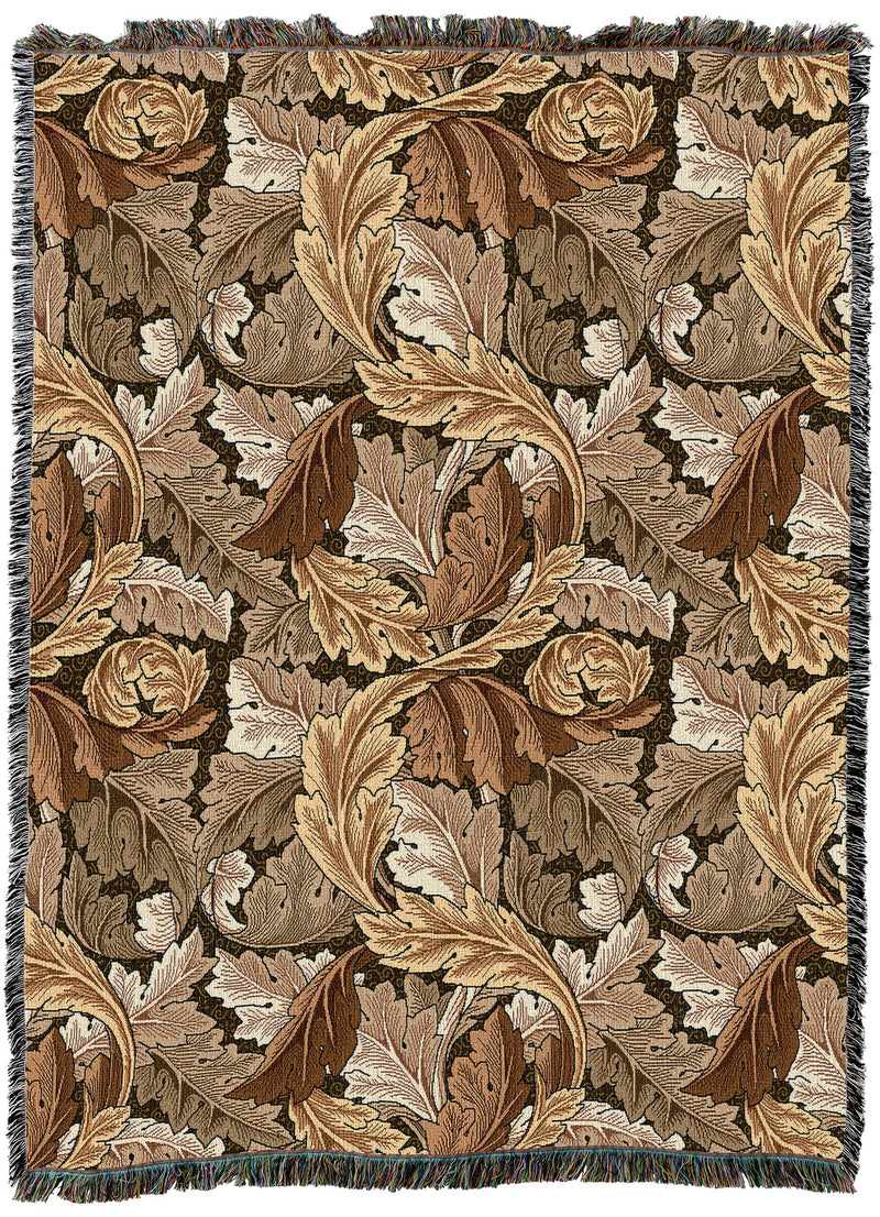 William Morris Acanthus Leaves Tawny Throw