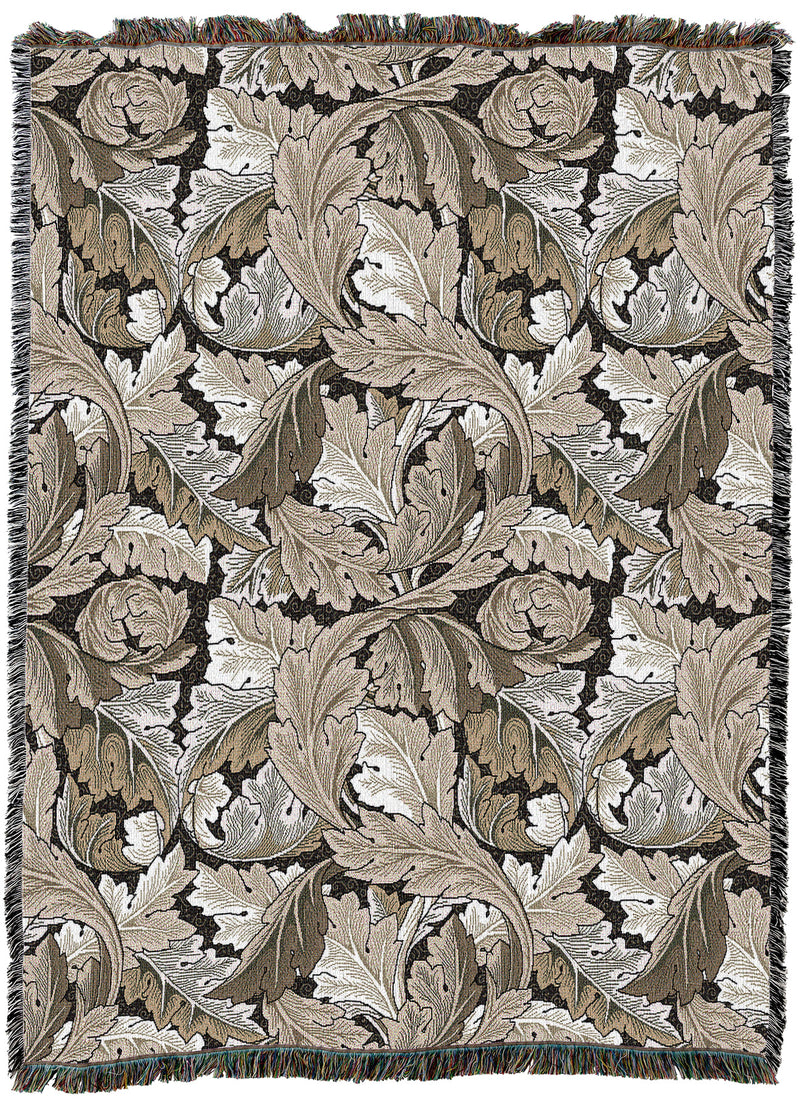 William Morris Acanthus Leaves Neutral Throw