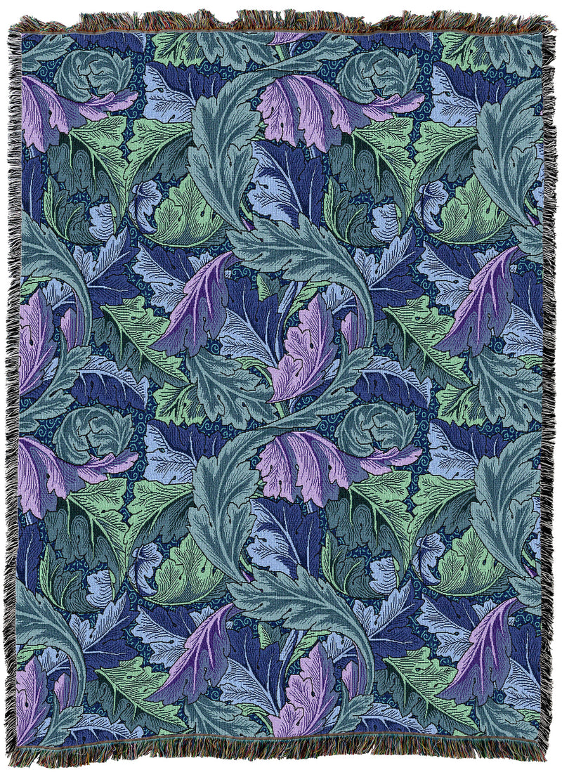 William Morris Acanthus Leaves Sea Throw