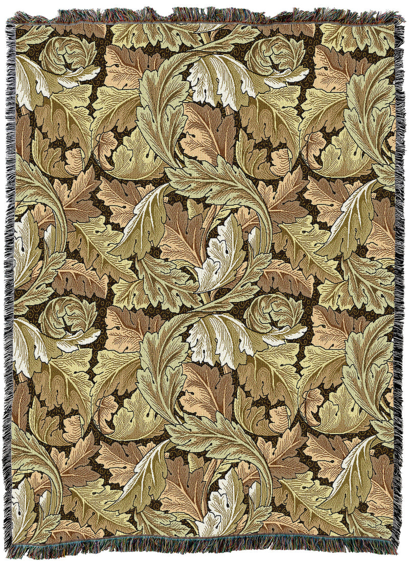 William Morris Acanthus Leaves Gold Throw