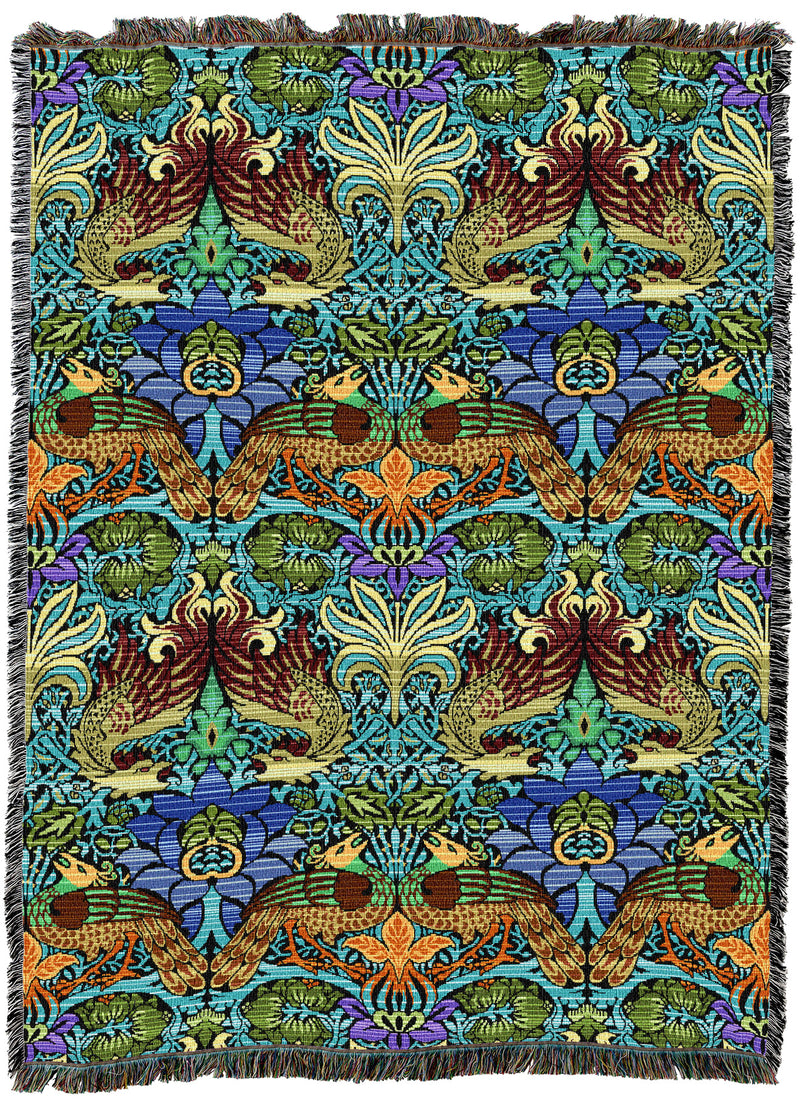 William Morris Dragon And Peacock Throw