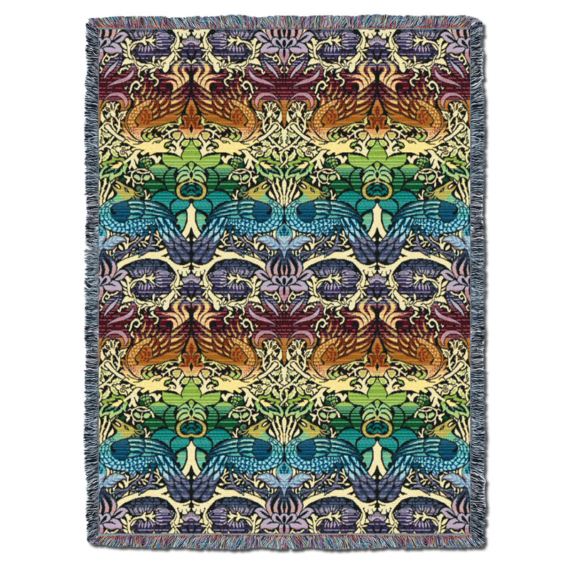 William Morris Dragon And Peacock Spectrum Throw