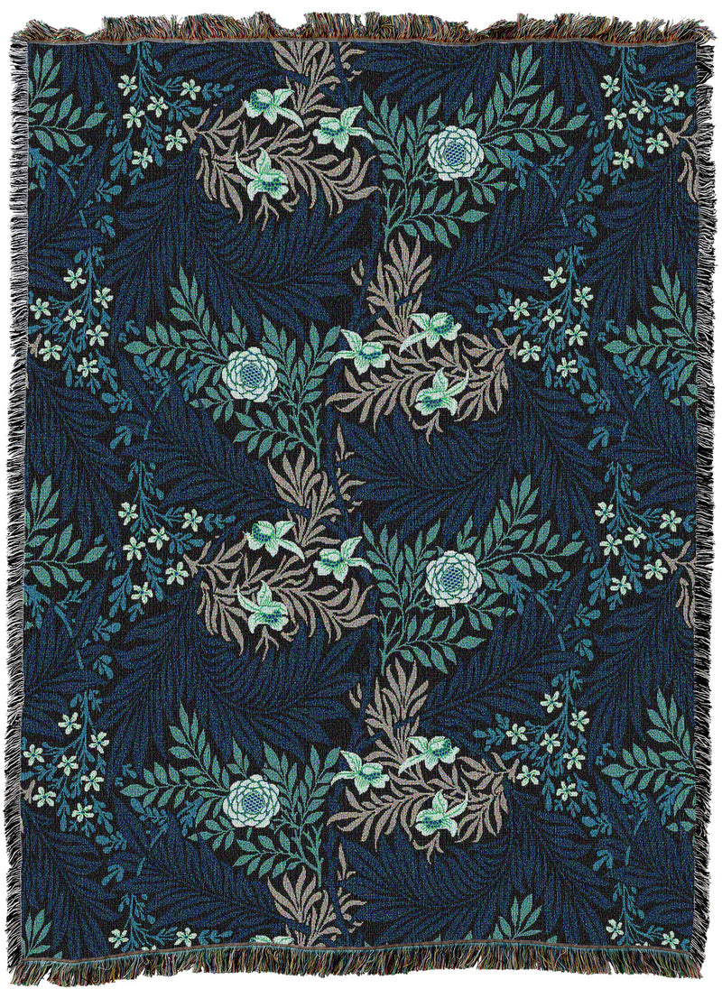 William Morris Larkspur Shadows Throw