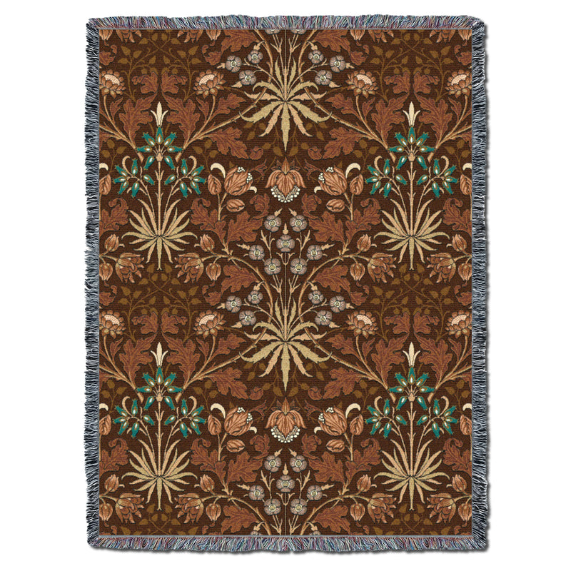 William Morris Hyacinth Caramel Throw