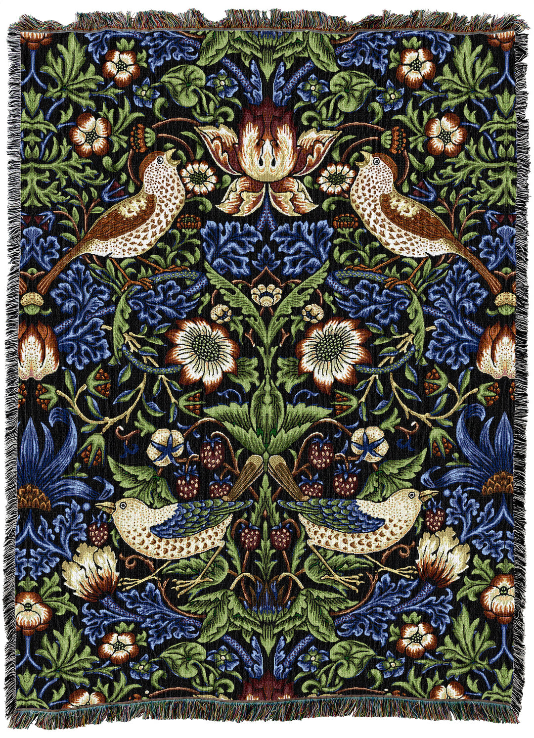 William Morris Strawberry Thief Throw Quality Tapestries Inc