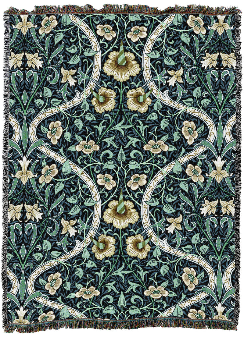 William Morris Daffodil Spruce Throw