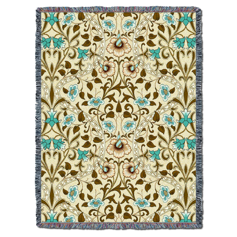 William Morris Daffodil Wheat Throw