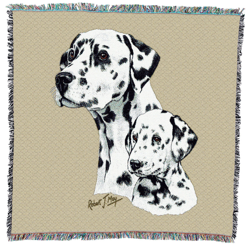 Dalmatian with Puppy Small Throw