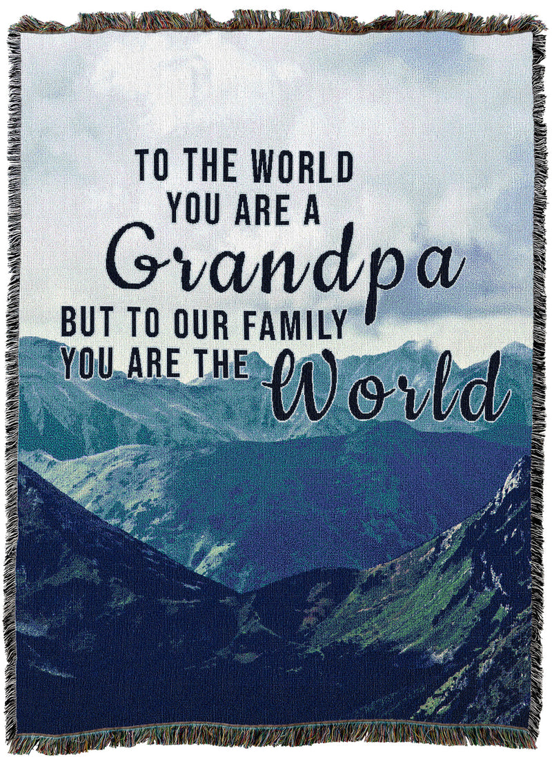 You Are the World Grandpa Mountain Throw