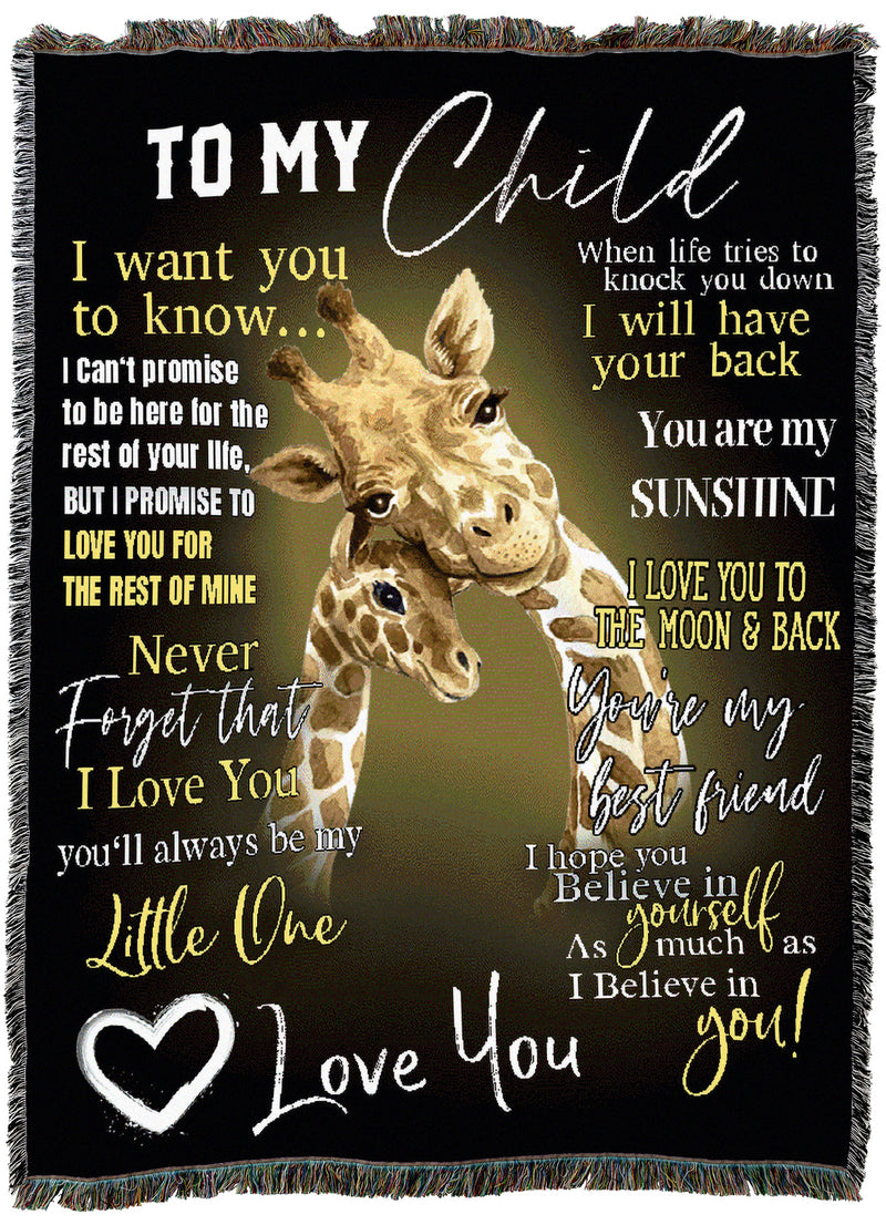 To Child From Parent Giraffe Throw