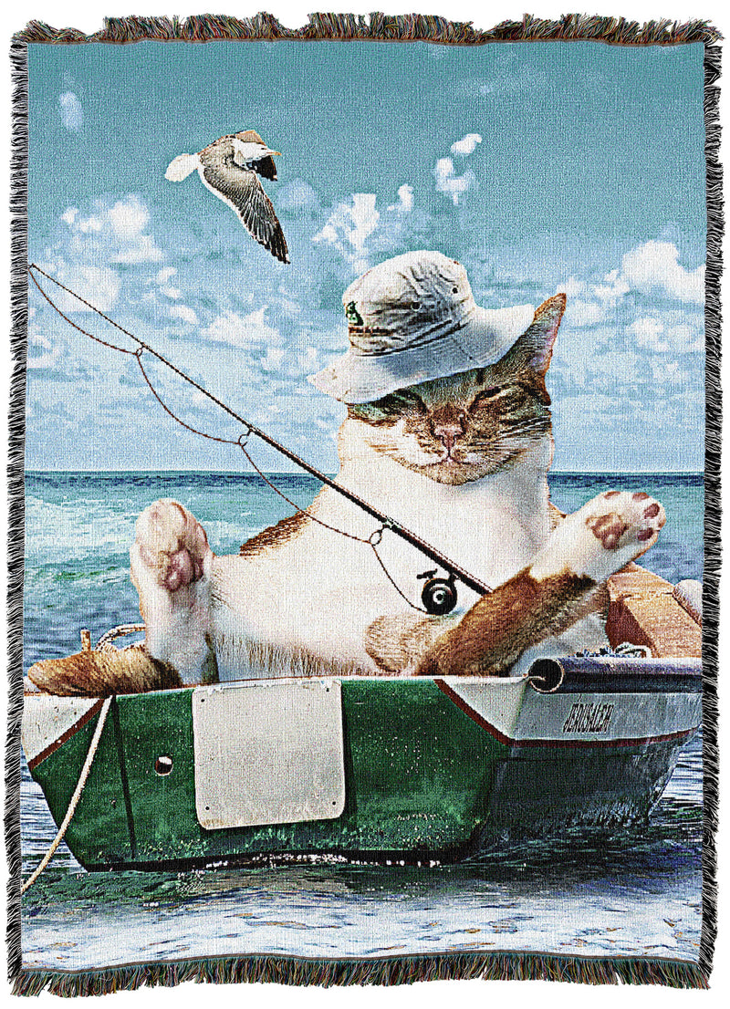 Cat Fishing Throw