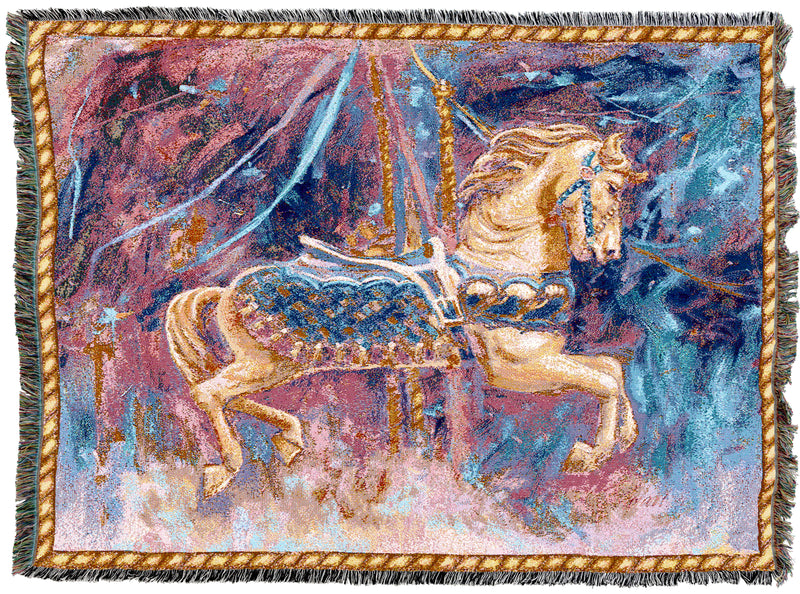 Carousel Horse Merry Go Round Throw