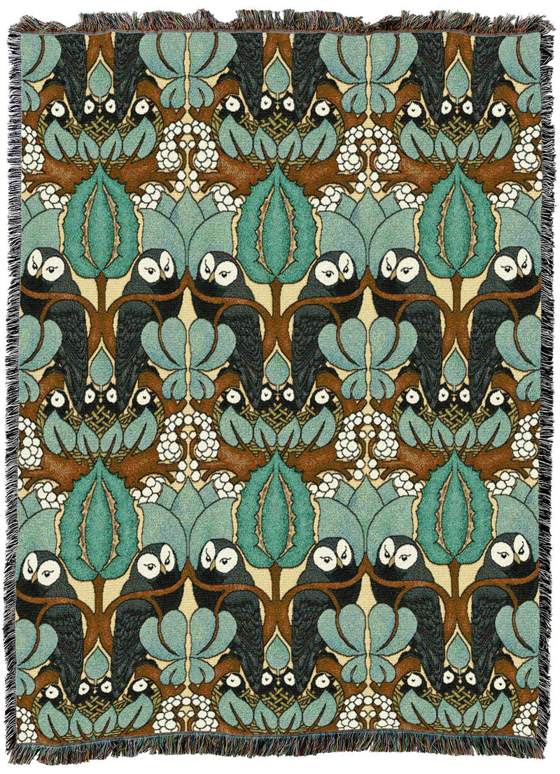 CFA Voysey The Owl Black Throw