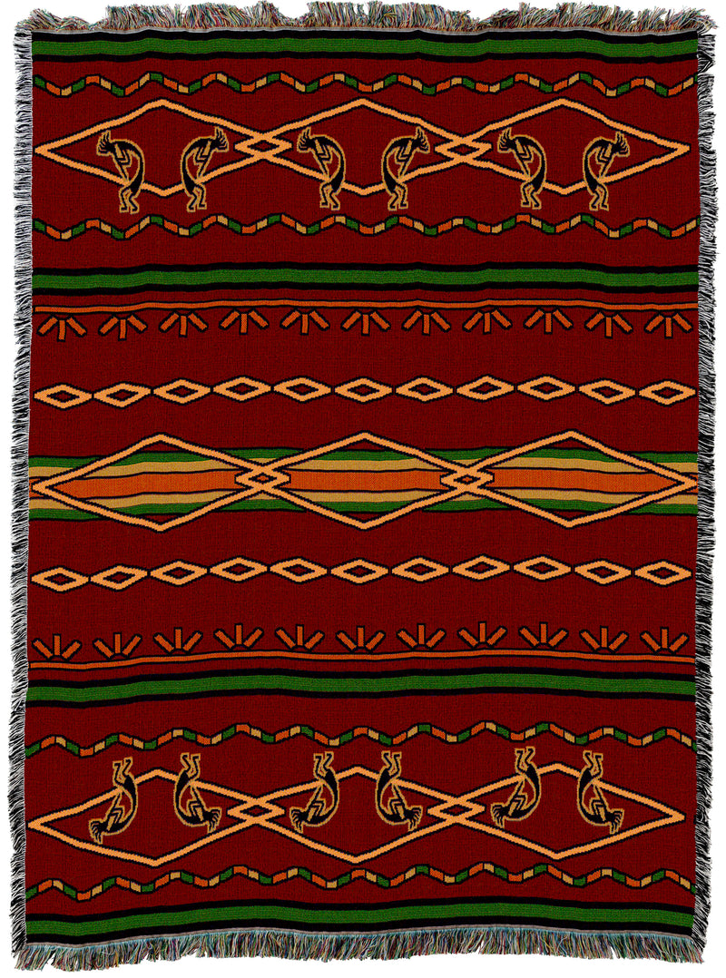 Southwest Russet and Green Throw