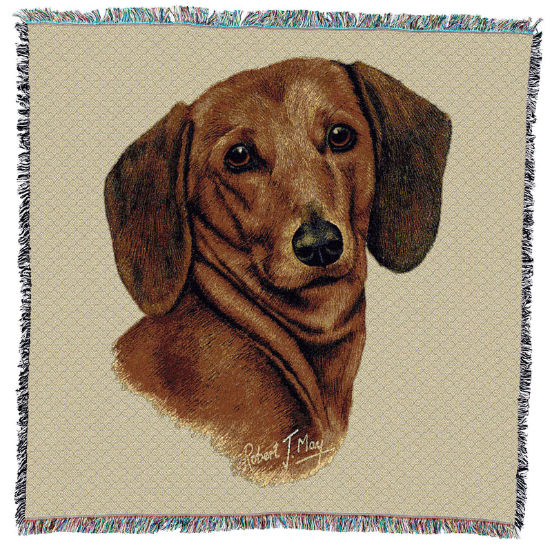 Dachshund Red Small Throw