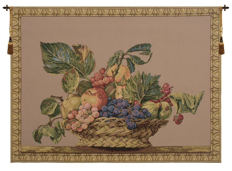 Fruit Basket Beige European Wall Tapestry