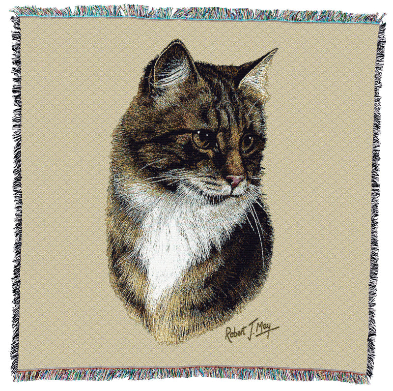 Brown Tabby Small Throw