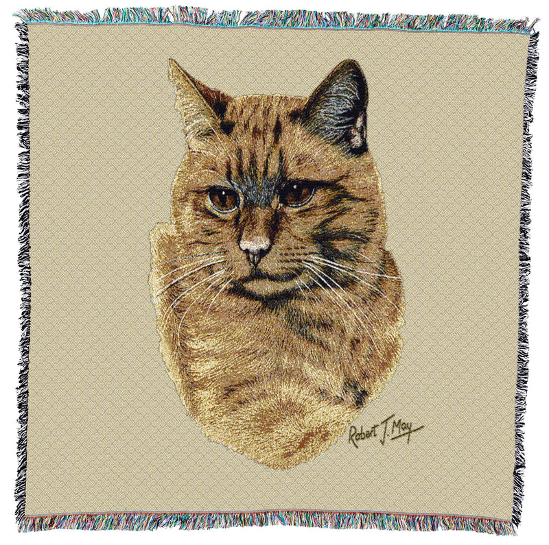 Red Tabby Small Throw