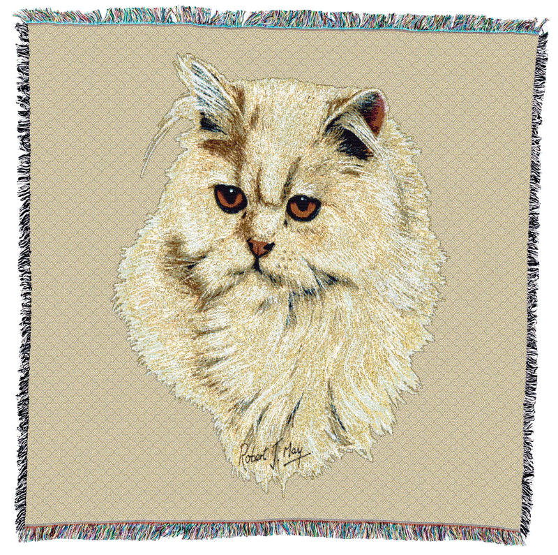 Cream Persian Small Throw