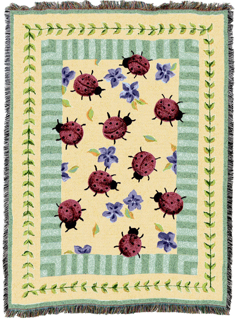 Lady Bug Garden Throw