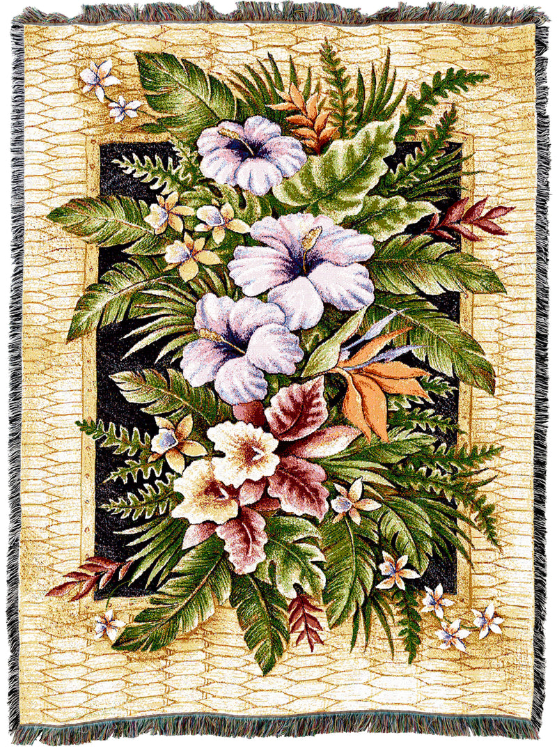 Tropical Flowers Throw