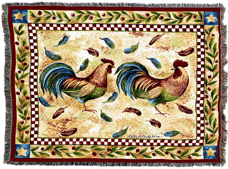 Two Roosters Throw