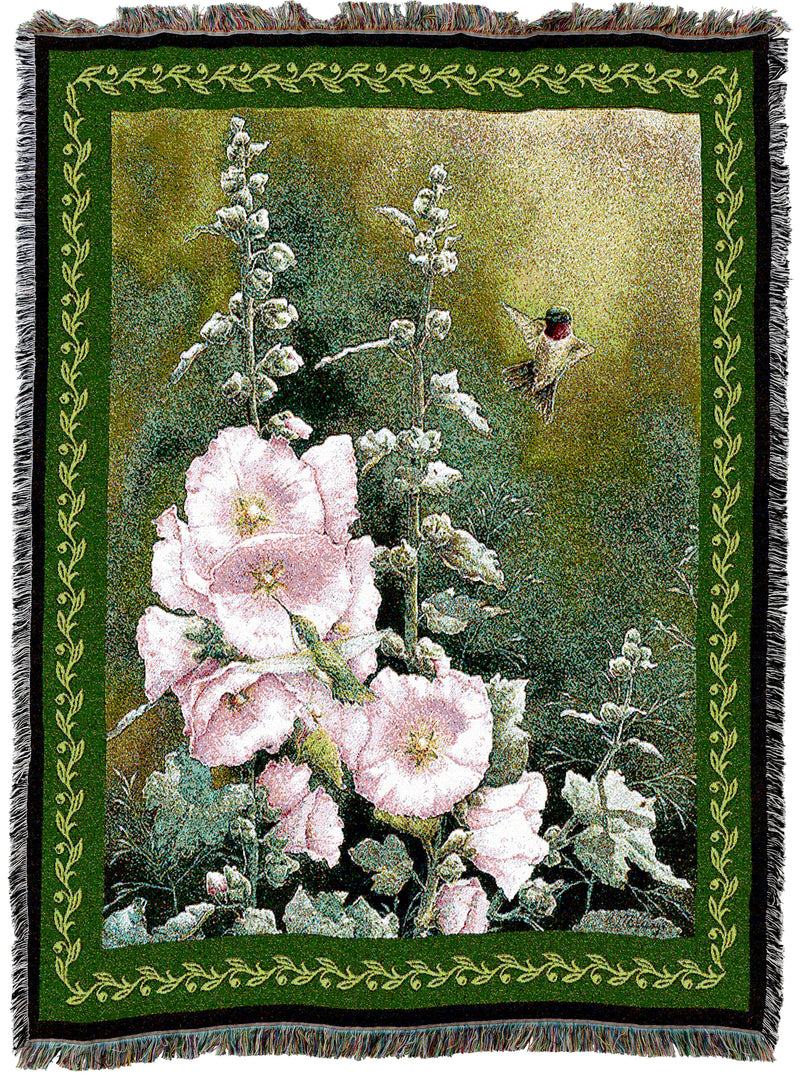 Hollyhock Hummer Throw