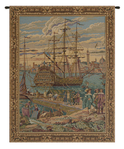 The Galleon Guardi Italian Wall Tapestry