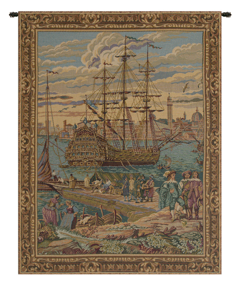 The Galleon Guardi Italian Wall Tapestry