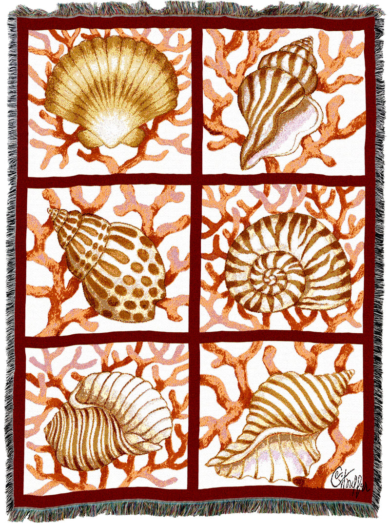 Shells and Coral Throw