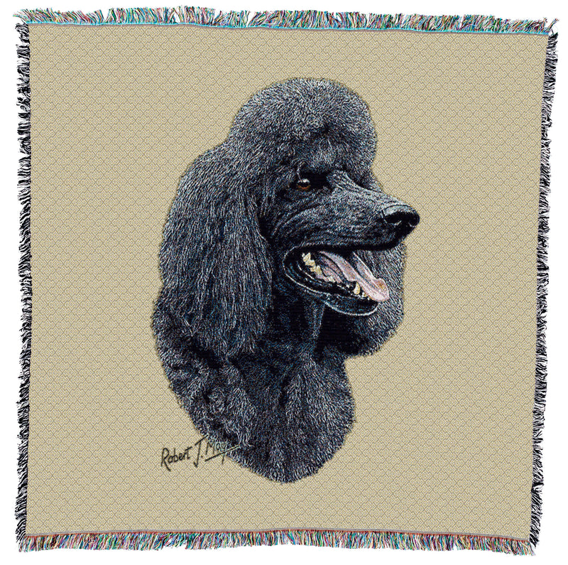 Poodle Black Small Throw