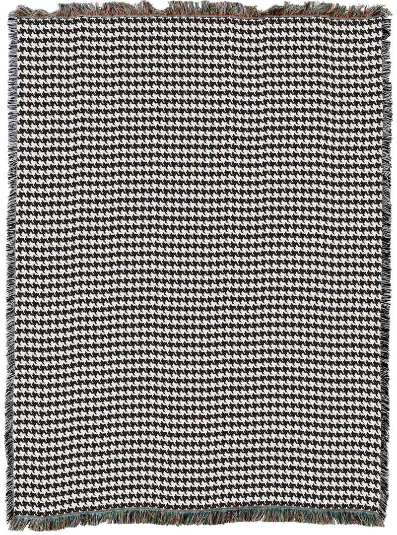 Houndstooth Grey Throw