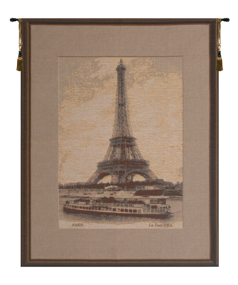 Eiffel Tower IV French Wall Tapestry