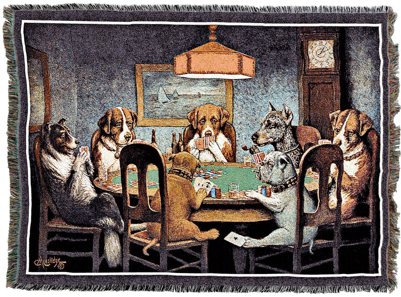 Dogs Playing Poker A Friend In Need Throw