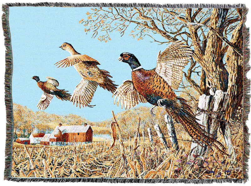 High Field Flush Pheasant Hunting Throw