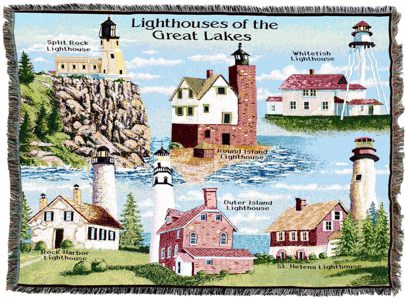 Lighthouses of the Great Lake Houses Throw