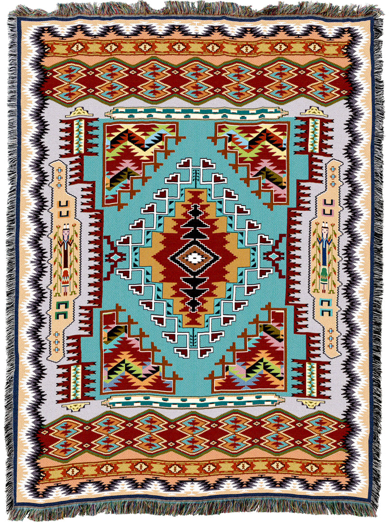 Painted Hills Turquoise Tapestry Throw