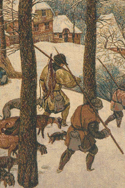 Hunting in the Snow Italian Wall Tapestry