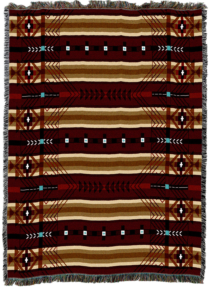 Antelope Ridge Flag Tapestry Throw