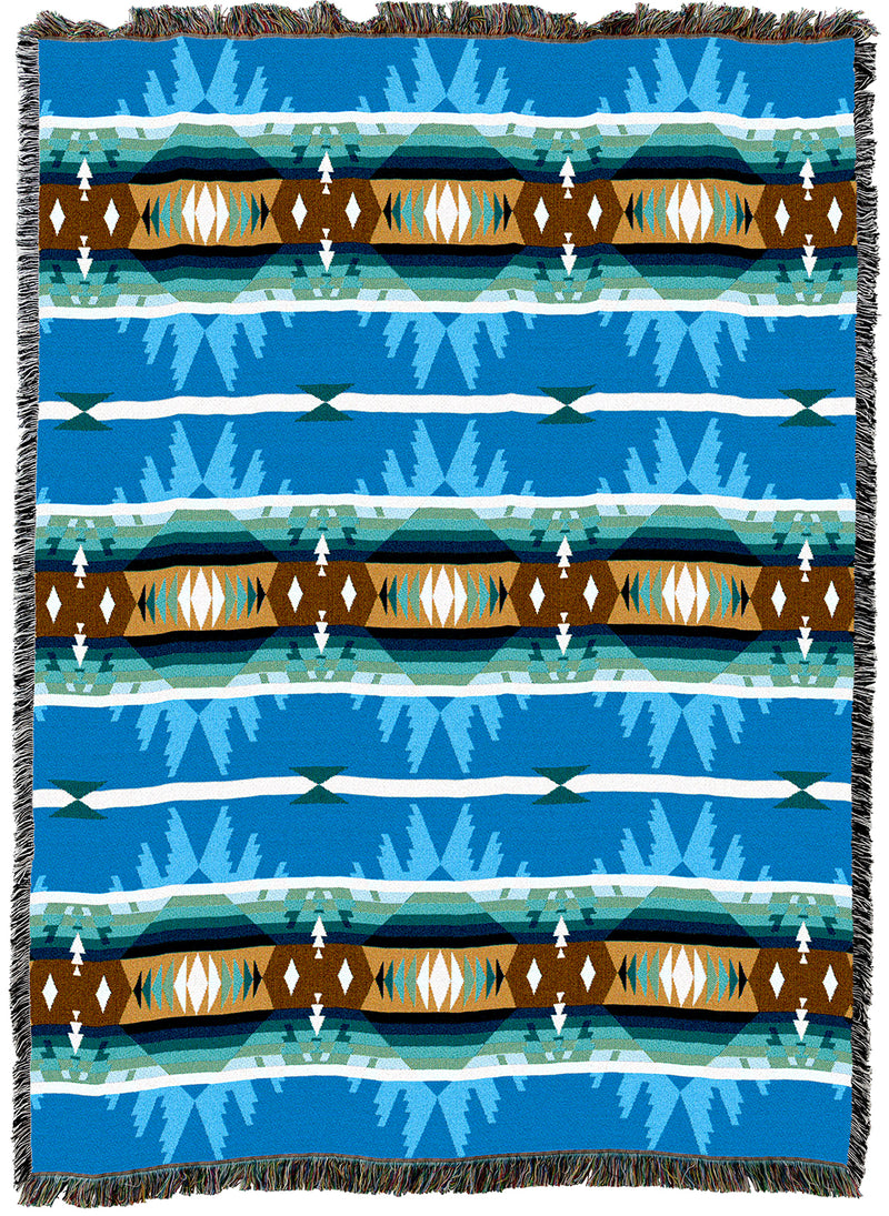 Cimarron Turquoise Tapestry Throw